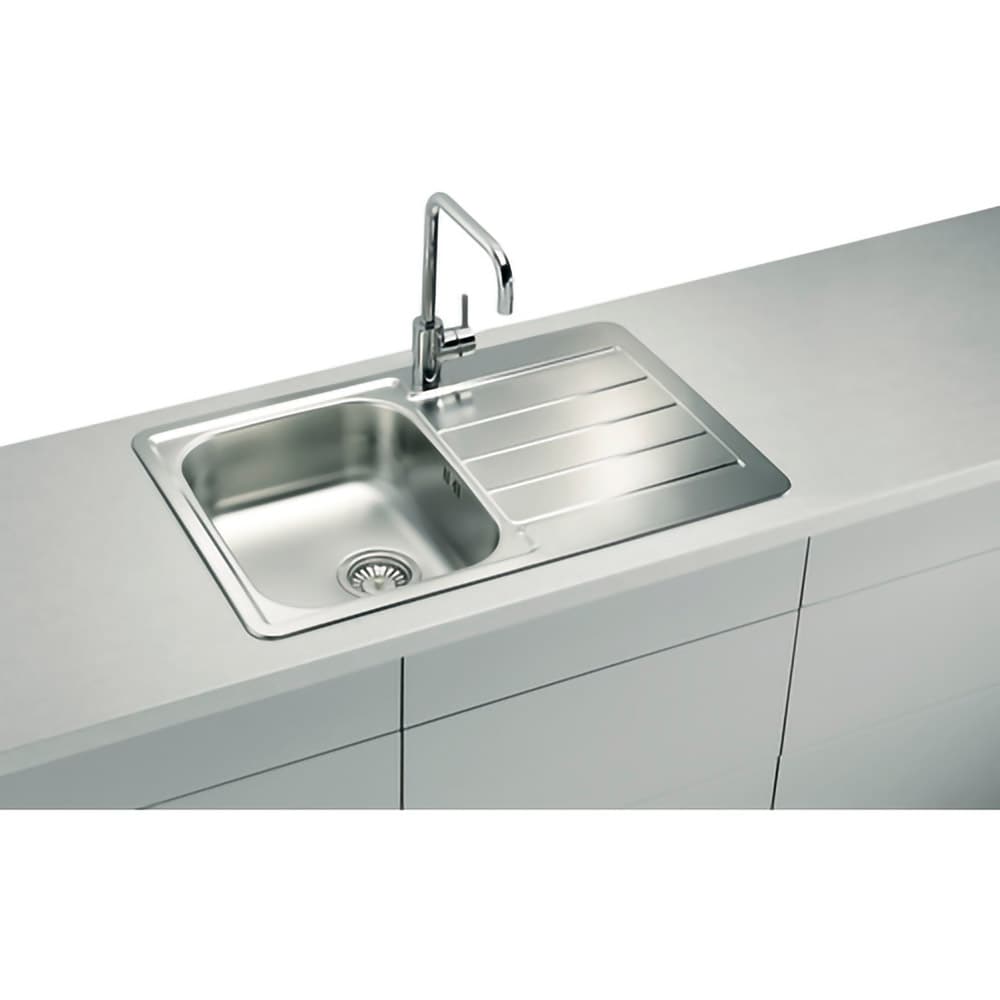 Chiuveta bucatarie ALVEUS Line 80 Leinen, cuva stanga, inox, sifon inclus