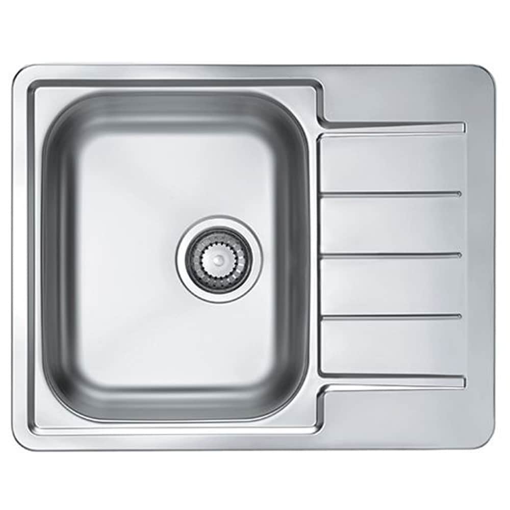 Chiuveta bucatarie ALVEUS Line 110 Satin, 1 cuva, picurator reversibil, inox, argintiu