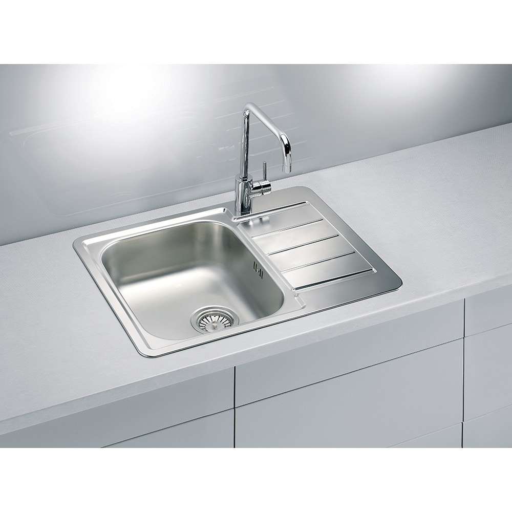 Chiuveta bucatarie ALVEUS Line 110 Satin, 1 cuva, picurator reversibil, inox, argintiu