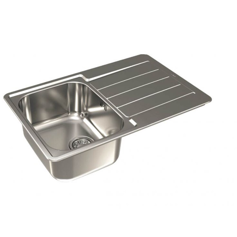 Chiuveta bucatarie ALVEUS Line 80 Max Satin, 1 cuva, inox, argintiu
