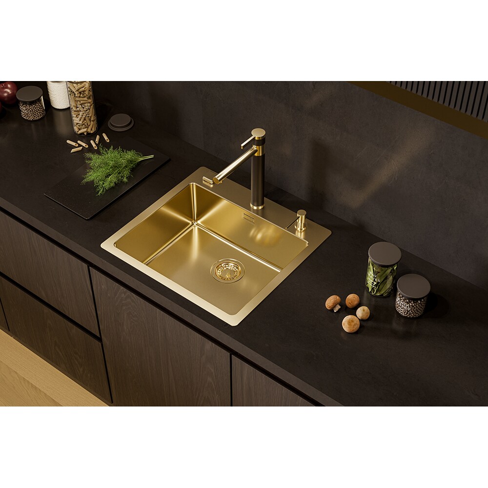 Chiuveta bucatarie ALVEUS Pure 70, 1 cuva, inox, auriu