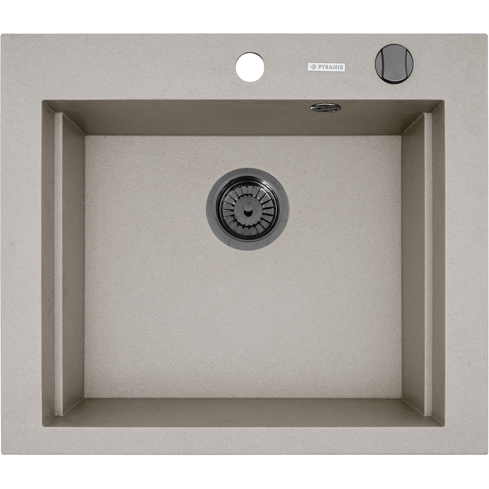 Pachet chiuveta PYRAMIS Altexia Modern Square 57, compozit granit + baterie, bej