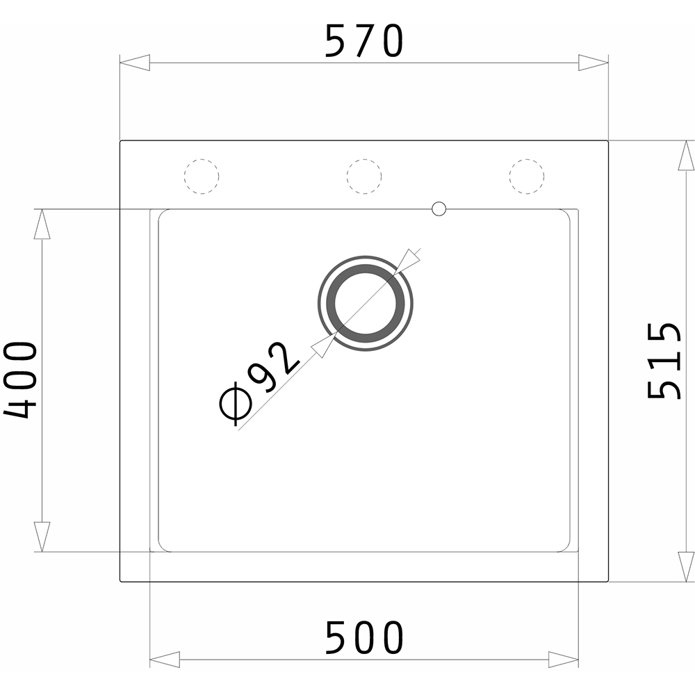 Pachet chiuveta PYRAMIS Altexia Modern Square 57, compozit granit + baterie, bej