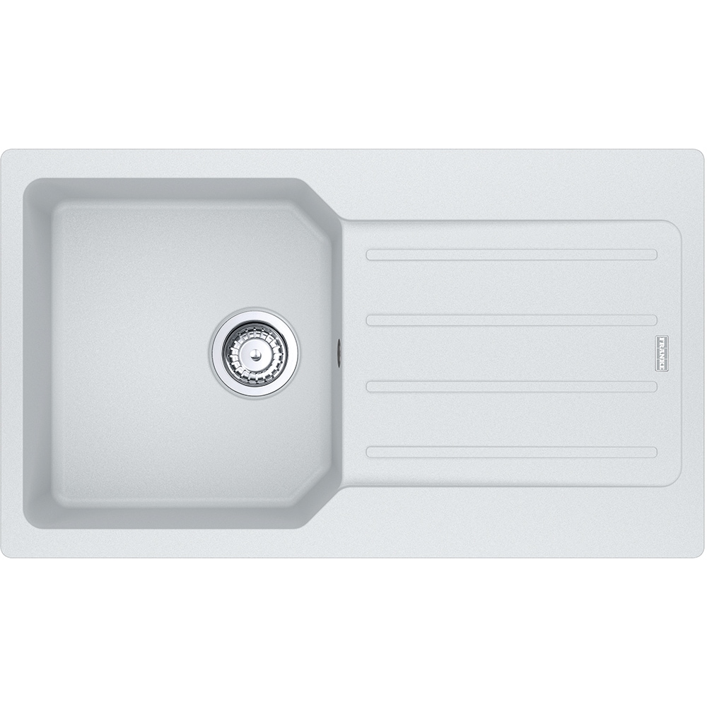 Pachet chiuveta FRANKE UCG 611-86, 1 cuva, compozit granit + Baterie Pola 1.0, alb
