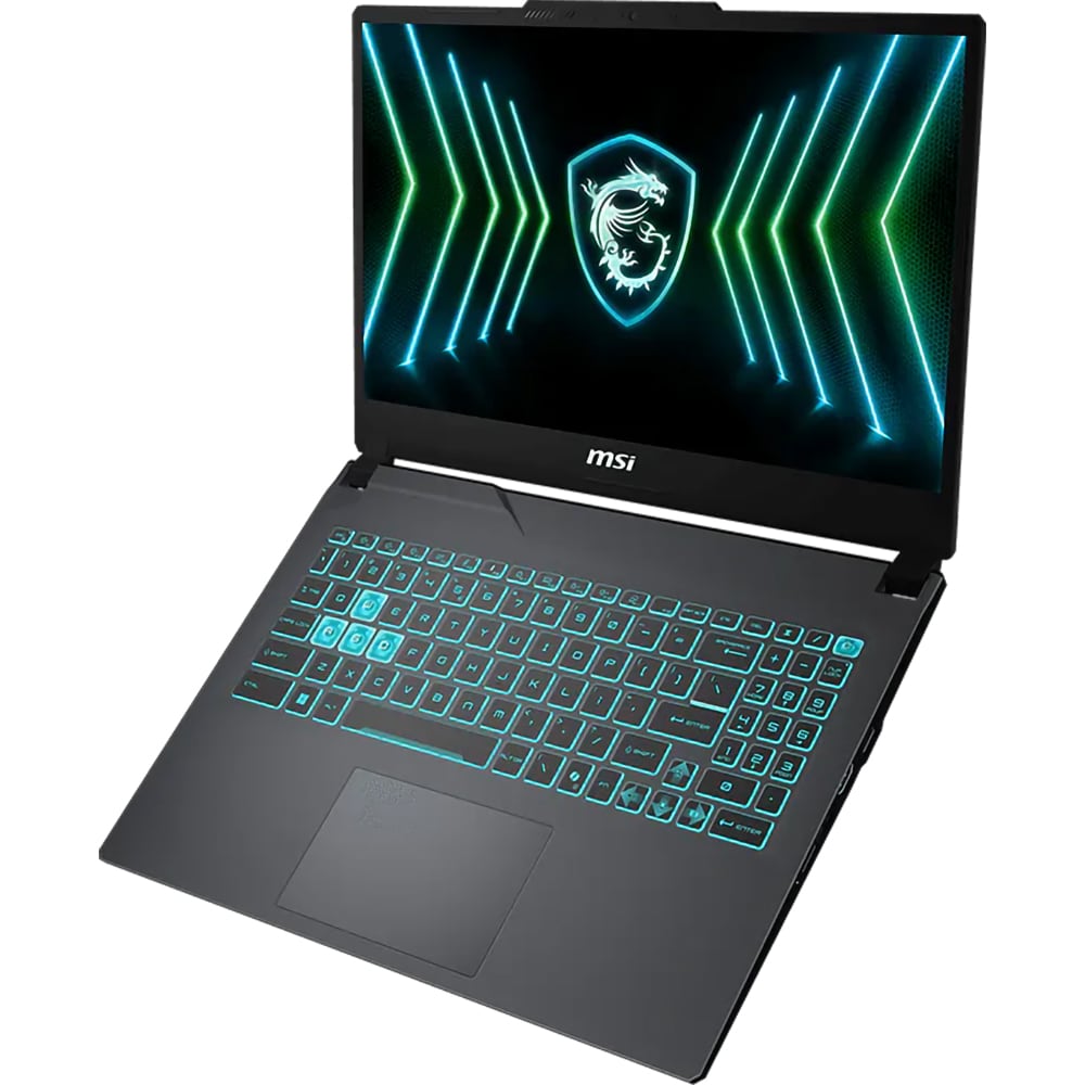 Laptop Gaming MSI Cyborg 15 Black Edition A13VEO-2663XROY, Intel Core i5-13420H pana la 4.6GHz, 15.6" Full HD, 16GB, SSD 512GB, NVIDIA GeForce RTX 4050 6GB, Free DOS, negru