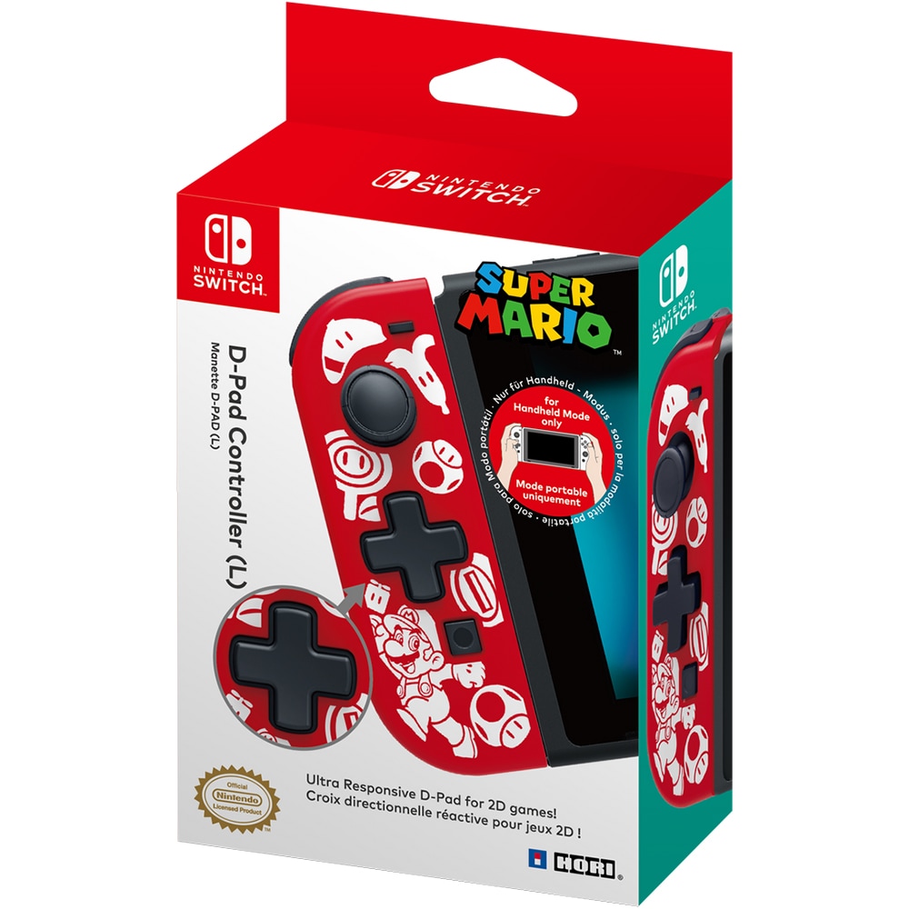 Controller HORI D-Pad (L) New Mario Edition Nintendo Switch/OLED NSW-151U, rosu