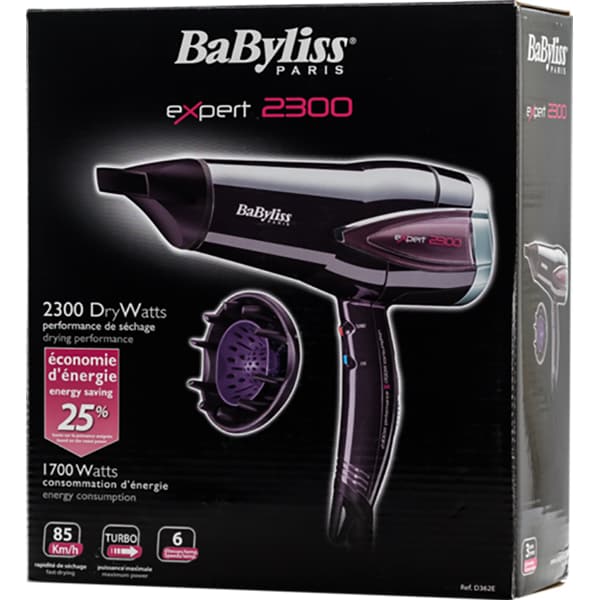 Uscator de par BABYLISS Dryer Expert Protect D362E, 2300W, 3 trepte temperatura, maro