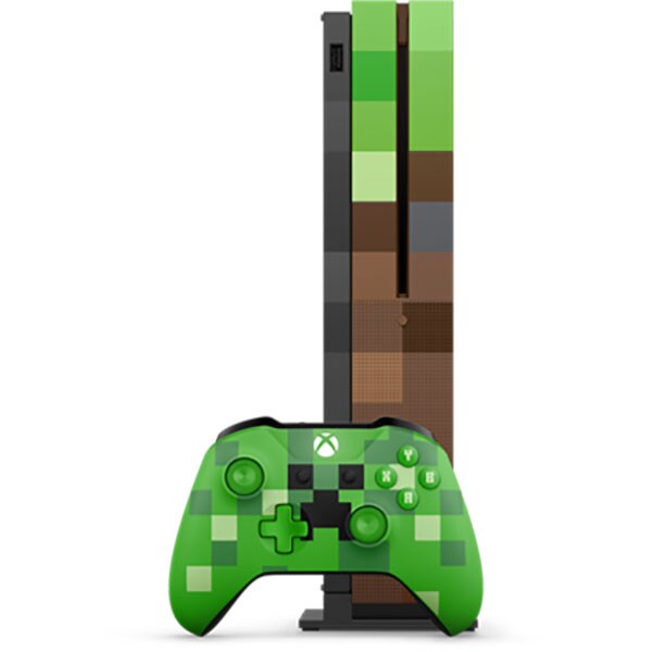Consola MICROSOFT Xbox One S 1TB, Custom Minecraft + joc Minecraft + DLC Redstone Pack (coduri download)