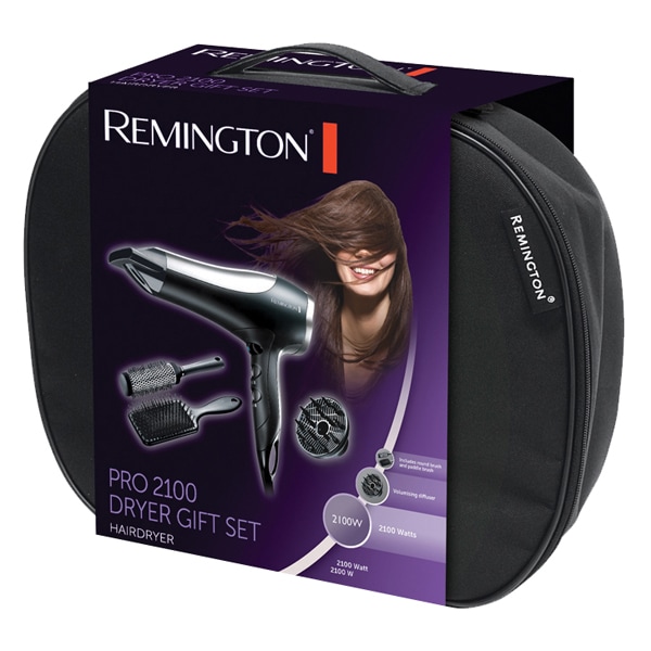 Set uscator de par REMINGTON Pro 2100, 2100W, 2 viteze, 3 trepte temperatura, negru