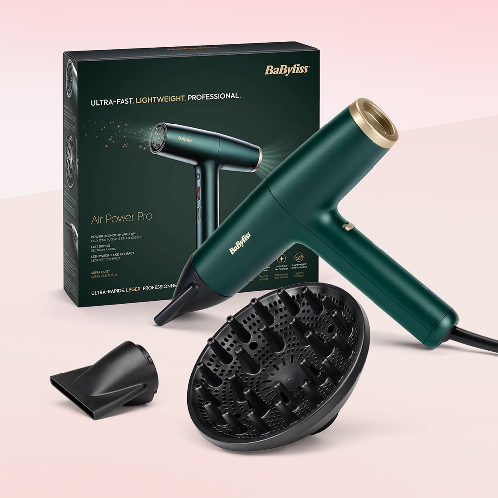 Uscator de par BABYLISS Air Power Pro D6555DE, 1700W, 3 viteze, verde
