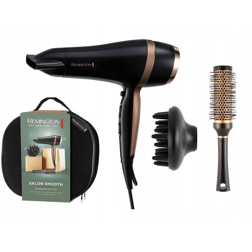 Uscator de par REMINGTON Salon Smooth D6960GP, 2100W, negru