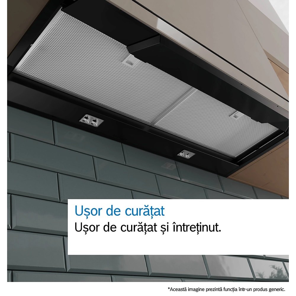 Hota incorporabila BOSCH DBB65CC60, 1 motor, 582 m3/h, L 60 cm, negru