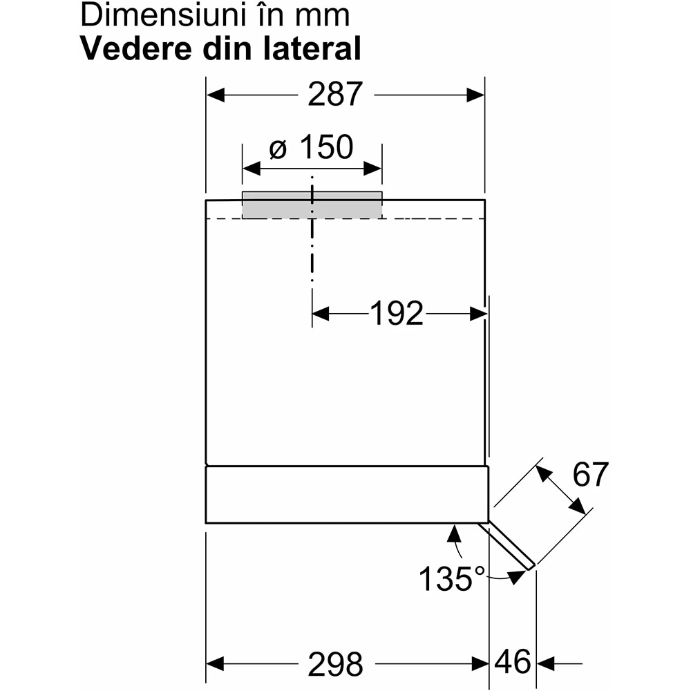 Hota incorporabila BOSCH DBB65CC60, 1 motor, 582 m3/h, L 60 cm, negru