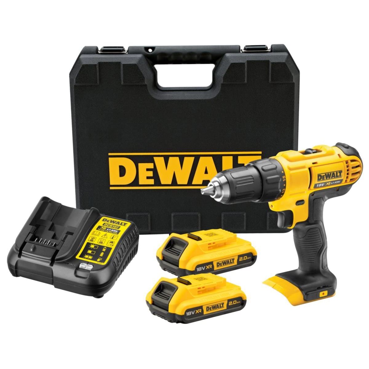Masina de gaurit si insurubat Dewalt DCD771D2-QW, 18V, 2x2Ah, 1500RPM, 42Nm