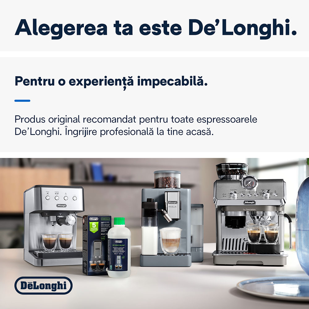 Decalcifiant DELONGHI EcoDecalk, 5 utilizari, 500ml