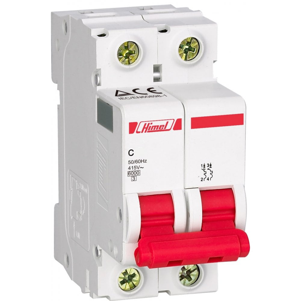 Siguranta automata modulara HIMEL HDB3WL2C20, 2P, 20A, curba C