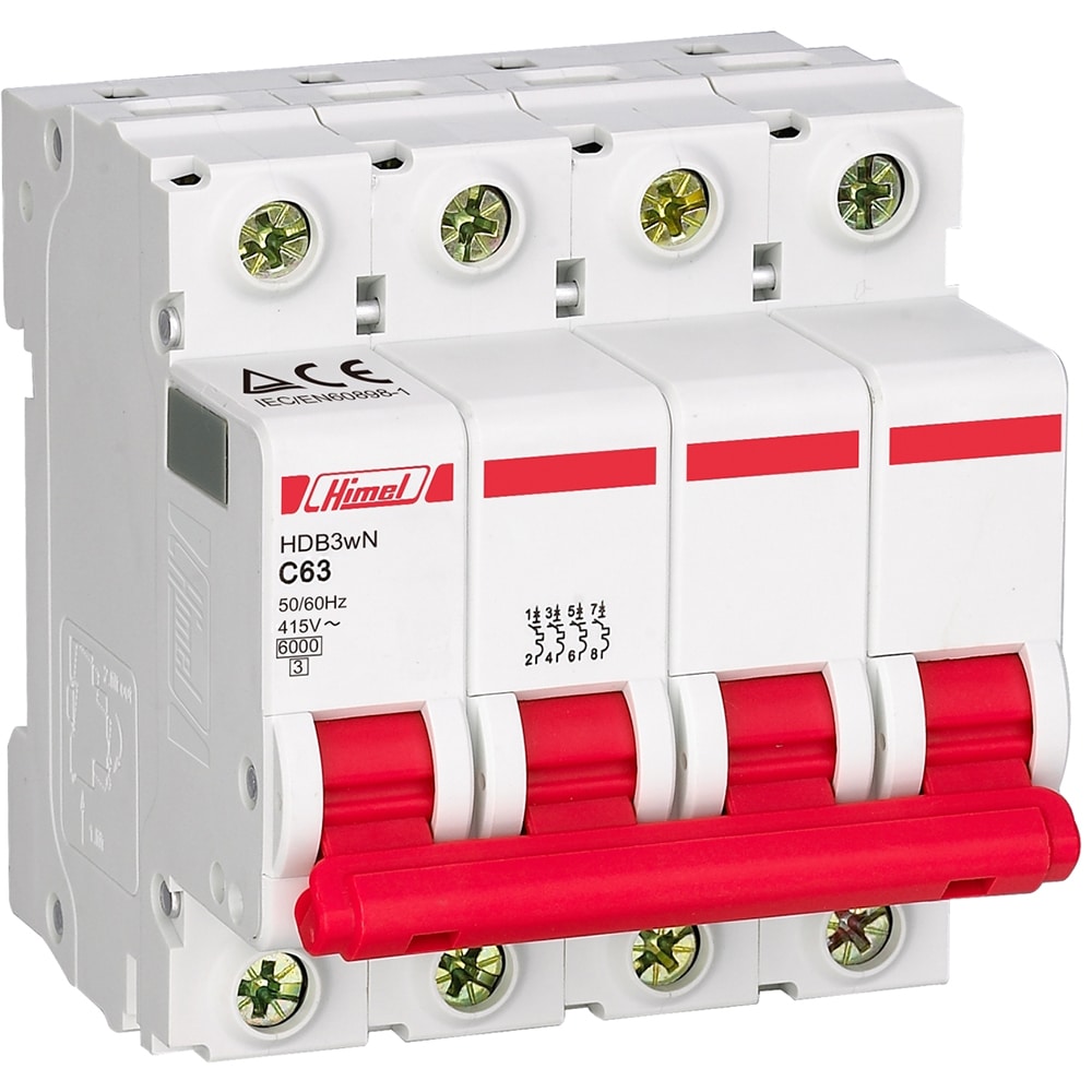 Siguranta automata modulara HIMEL HDB3WL4C40, 4P, 40A, curba C