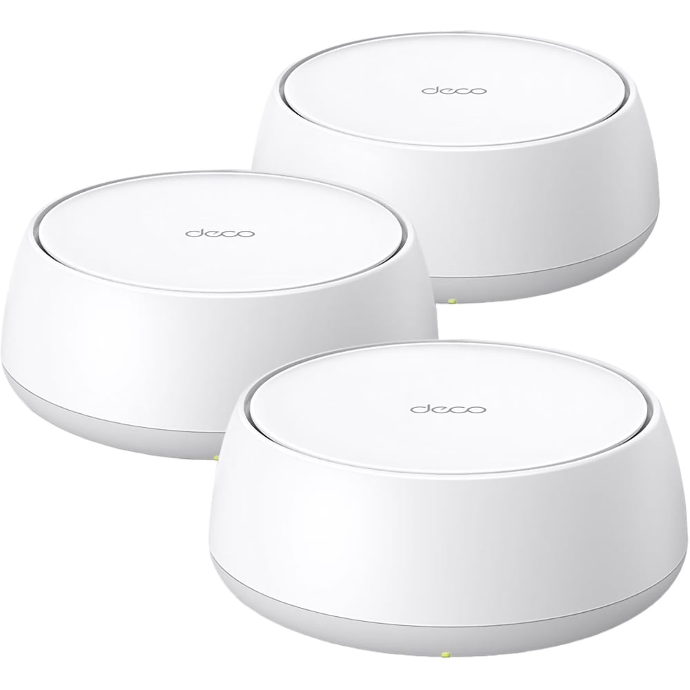 Sistem Wireless Mesh Gigabit TP-LINK Deco BE22 BE3600, Wi-Fi 7, Dual Band 688 + 2882 Mbps, 3 buc, alb