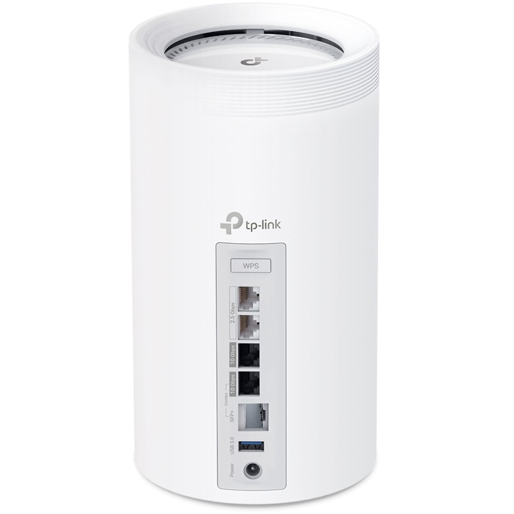 Sistem Wireless Mesh TP-Link Deco BE85 BE19000, Tri-Band 1376 + 5760 + 11520 Mbps, 2 bucati, alb