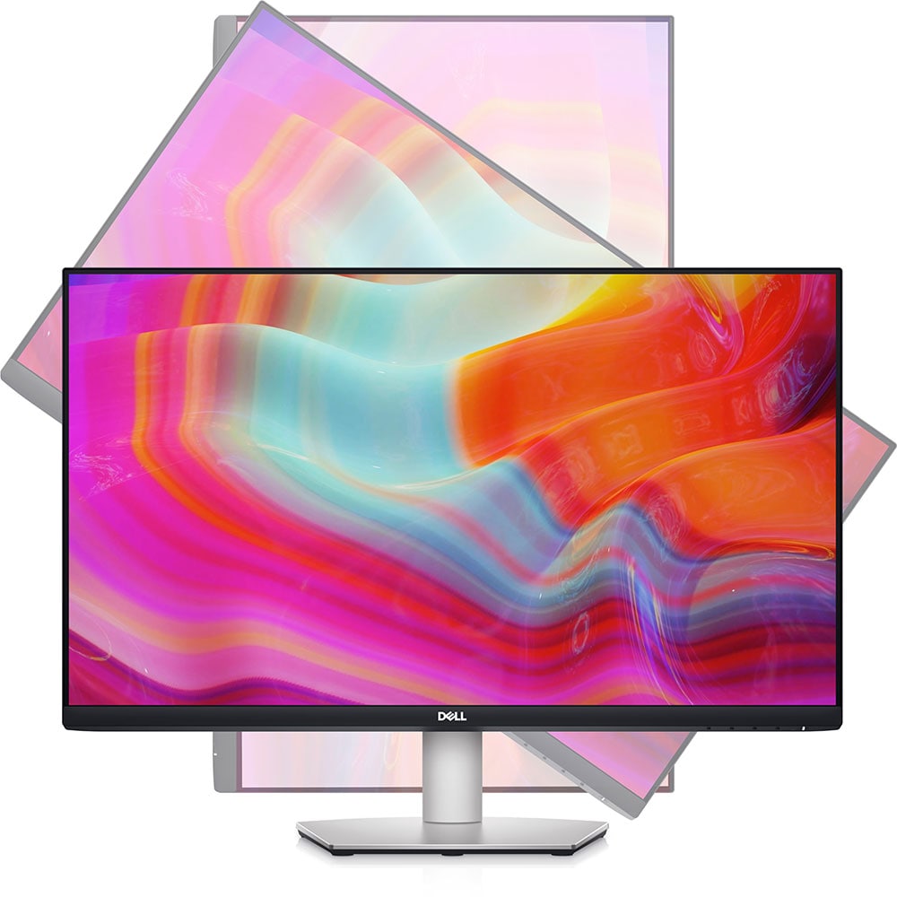 Monitor LED IPS DELL S2722DZ, 27", QHD, 75Hz, WebCam 5MP, AMD FreeSync, argintiu