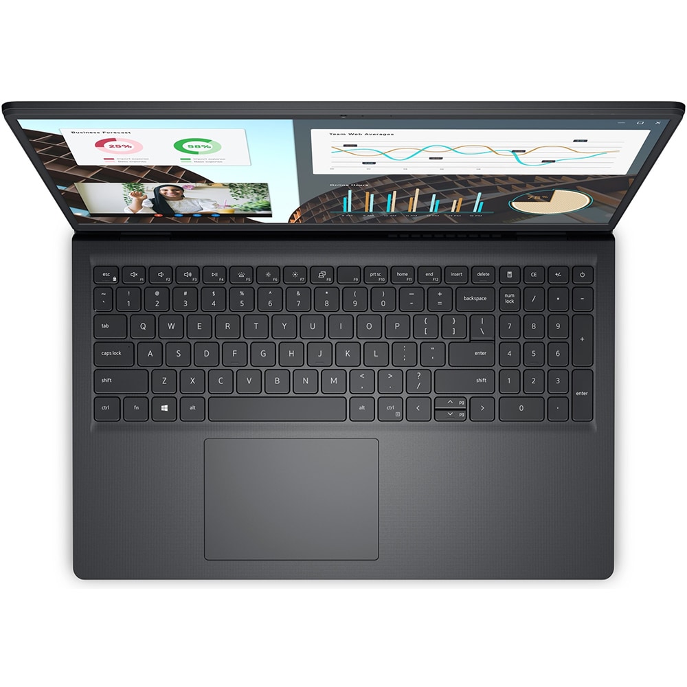 Laptop DELL Vostro 3530, Intel Core i7-1355U pana la 5GHz, 15.6" Full HD, 8GB, SSD 512GB, Intel UHD Graphics, Ubuntu, Carbon Black