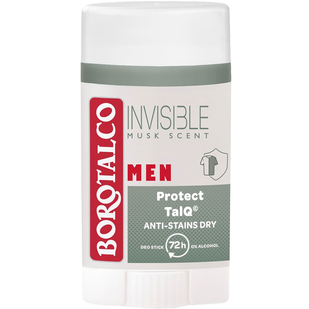 Deodorant stick BOROTALCO Men Invisible, 40ml