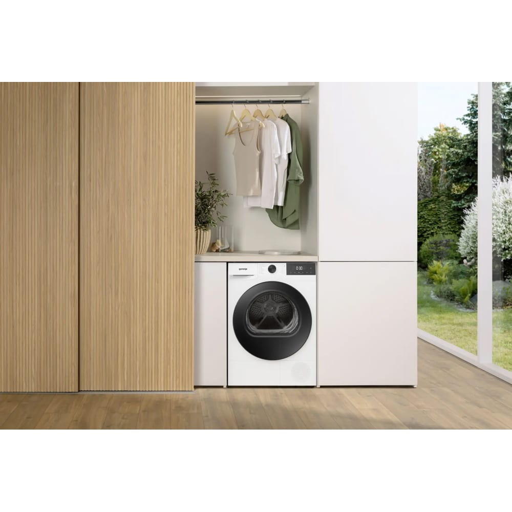 Uscator de rufe GORENJE DG2P9CP, Pompa de caldura, 9 kg, 15 programe, Clasa C, alb