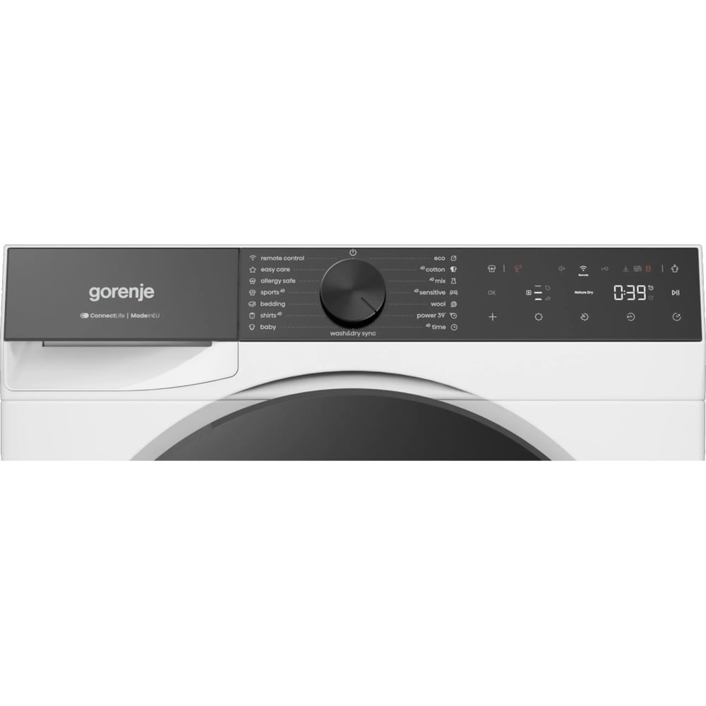 Uscator de rufe GORENJE DG69D, Pompa de caldura, 9 kg, 15 programe, Clasa D, Wi-Fi, alb