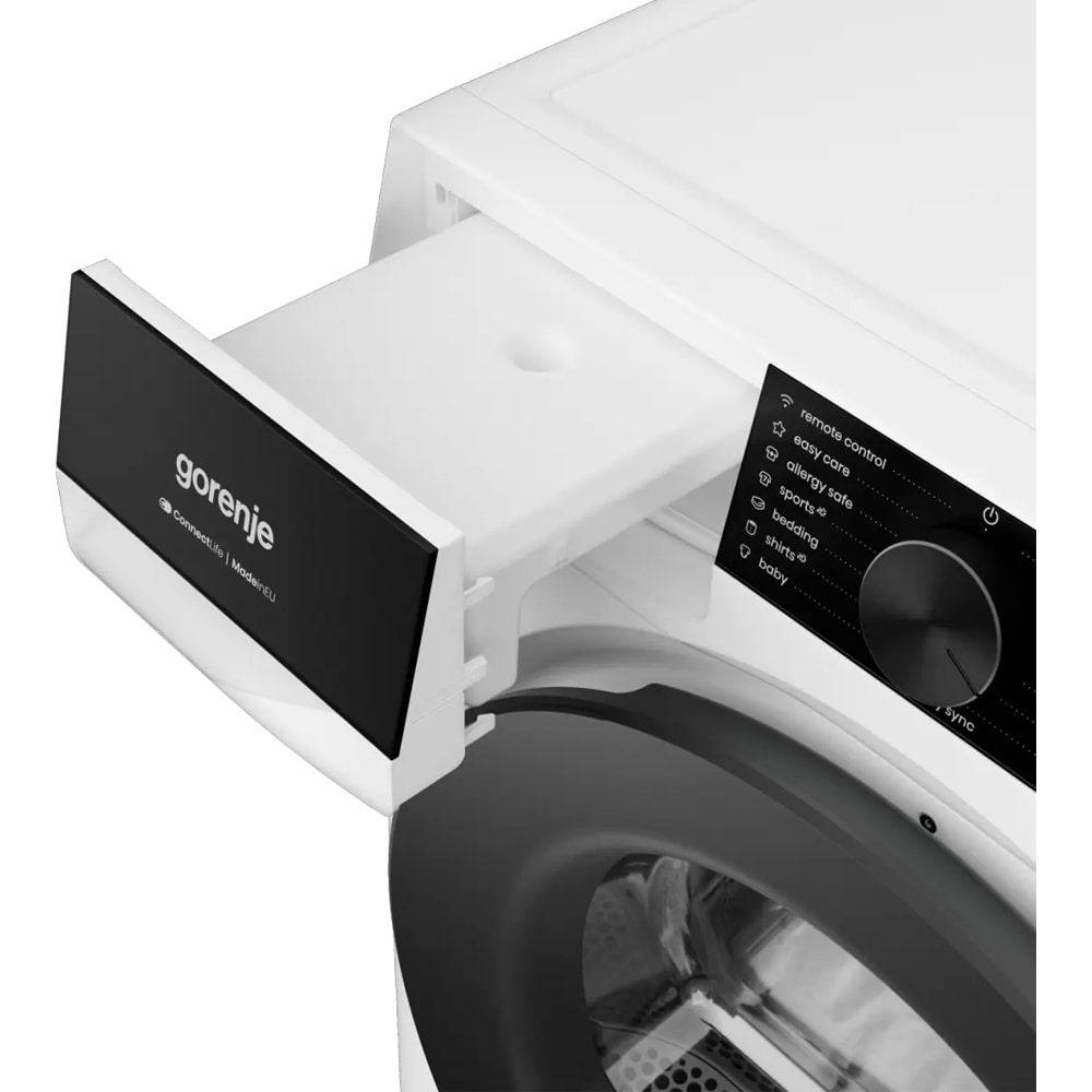 Uscator de rufe GORENJE DG69D, Pompa de caldura, 9 kg, 15 programe, Clasa D, Wi-Fi, alb