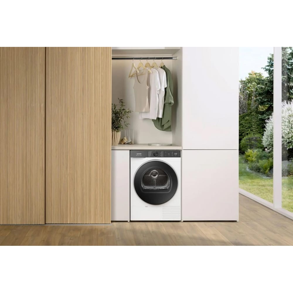 Uscator de rufe GORENJE DG69D, Pompa de caldura, 9 kg, 15 programe, Clasa D, Wi-Fi, alb