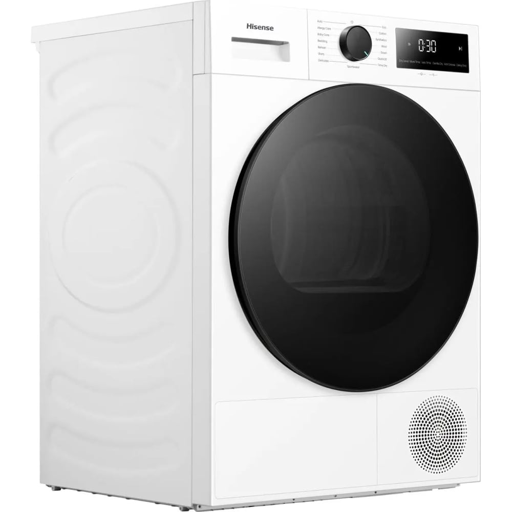 Uscator de rufe HISENSE DH1I900UWDCA, Pompa de caldura, 9 kg, 15 programe, Clasa D, alb