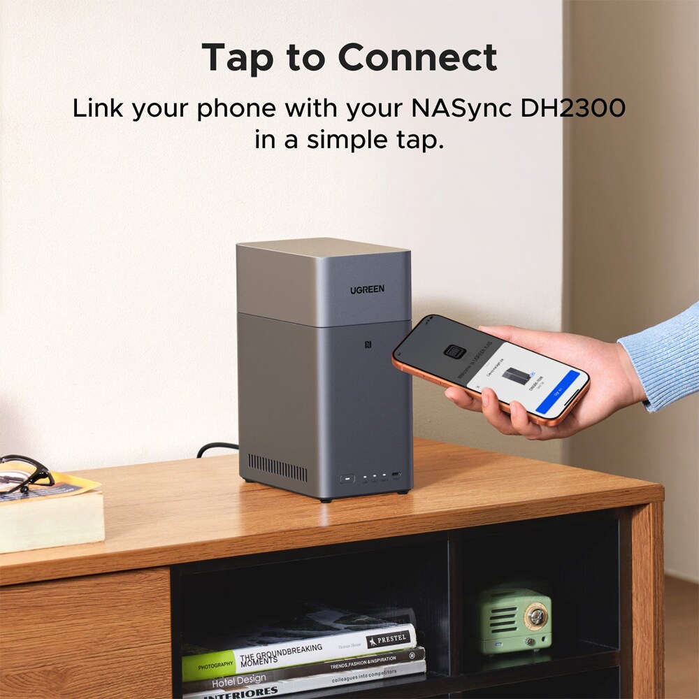 Network Attached Storage UGREEN DH2300, 2.2GHz, 4GB, 2-Bays, gri