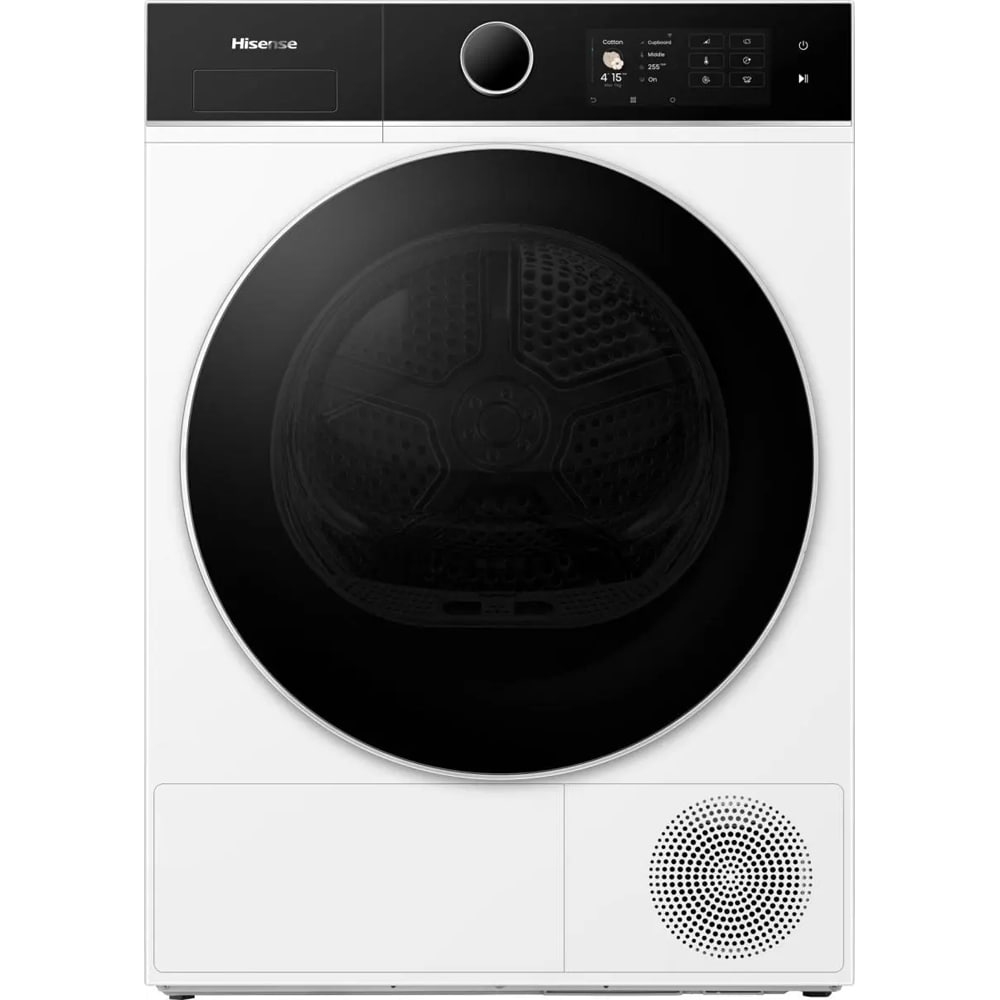 Uscator de rufe HISENSE DH5I904BWBC, Pompa de caldura, 9 kg, 18 programe, Clasa B, Wi-Fi, alb