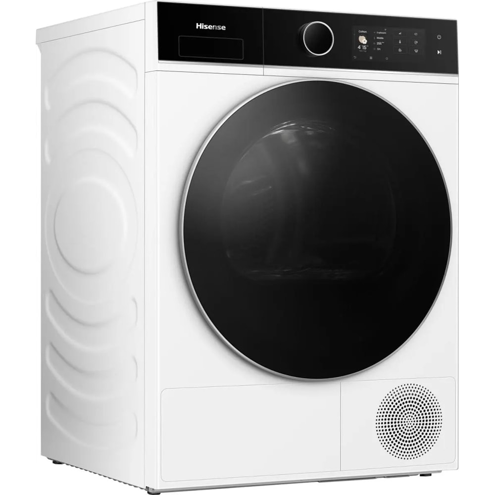 Uscator de rufe HISENSE DH5I904BWBC, Pompa de caldura, 9 kg, 18 programe, Clasa B, Wi-Fi, alb