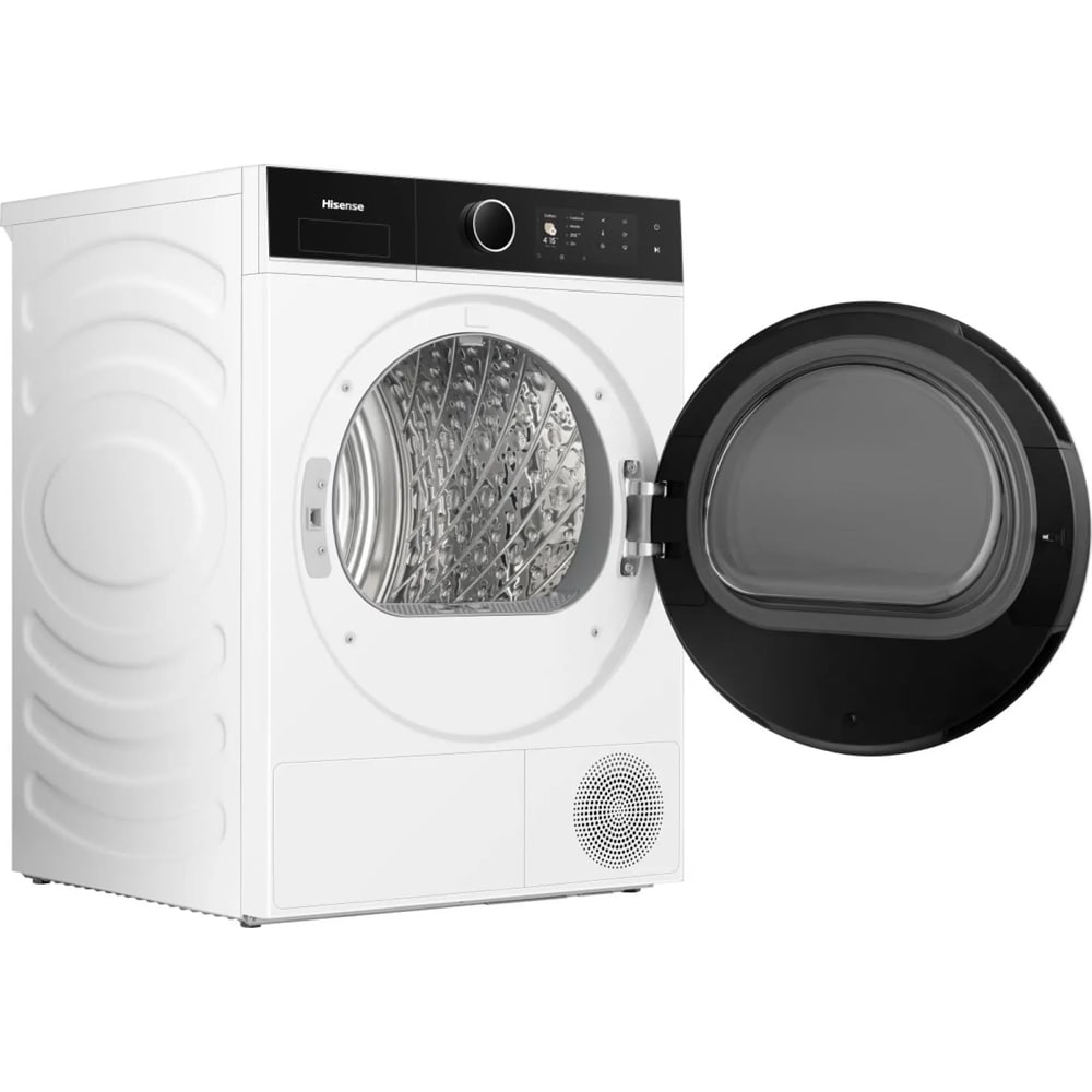 Uscator de rufe HISENSE DH5I904BWBC, Pompa de caldura, 9 kg, 18 programe, Clasa B, Wi-Fi, alb