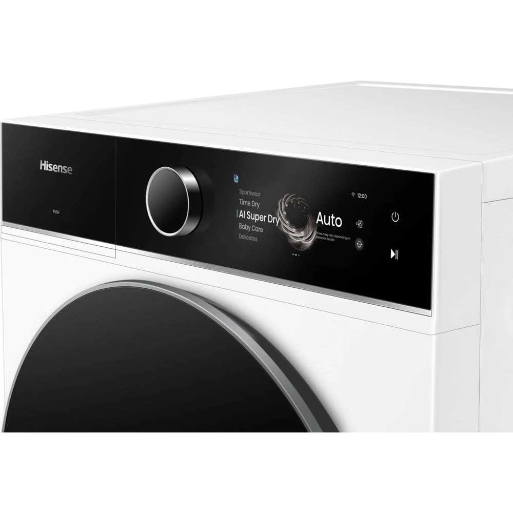 Uscator de rufe HISENSE DH7I108BWAB1, Pompa de caldura, 10 kg, 20 programe, Clasa A, alb