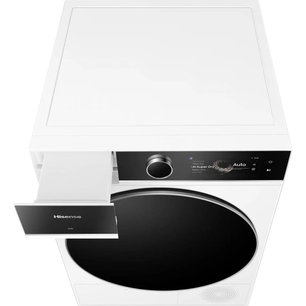 Uscator de rufe HISENSE DH7I108BWAB1, Pompa de caldura, 10 kg, 20 programe, Clasa A, alb