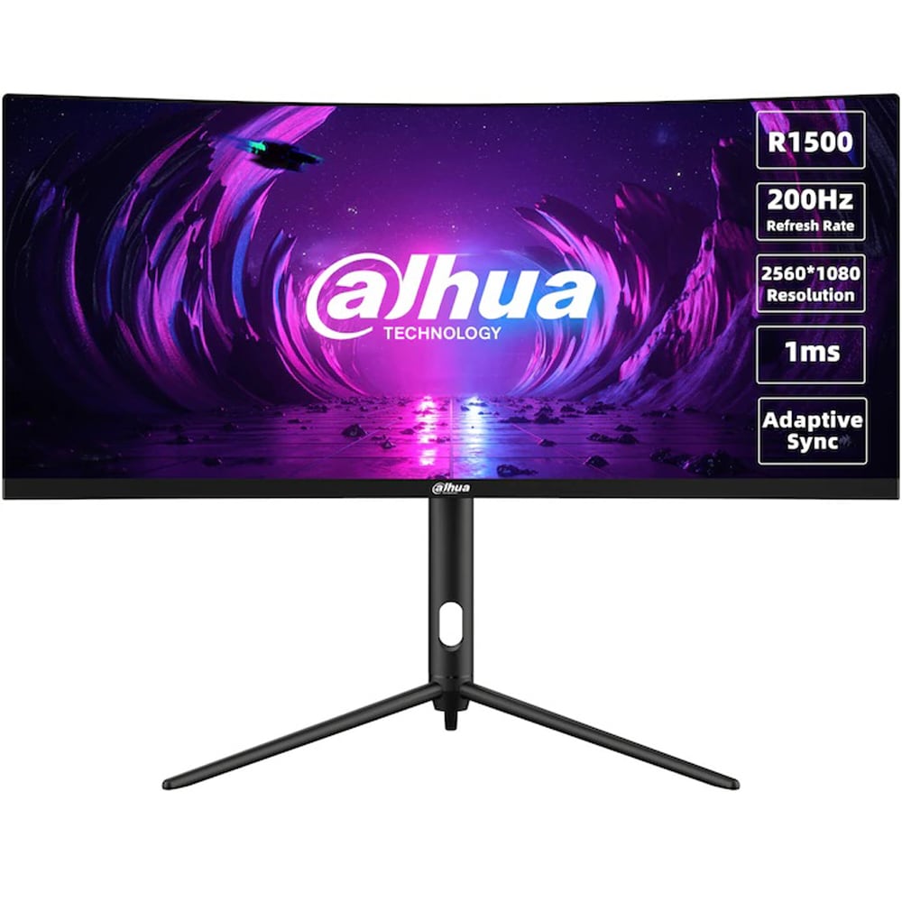 Monitor Gaming curbat LED VA Dahua LM30-E330CA, 30", WFHD, 200Hz, Adaptive Sync, negru