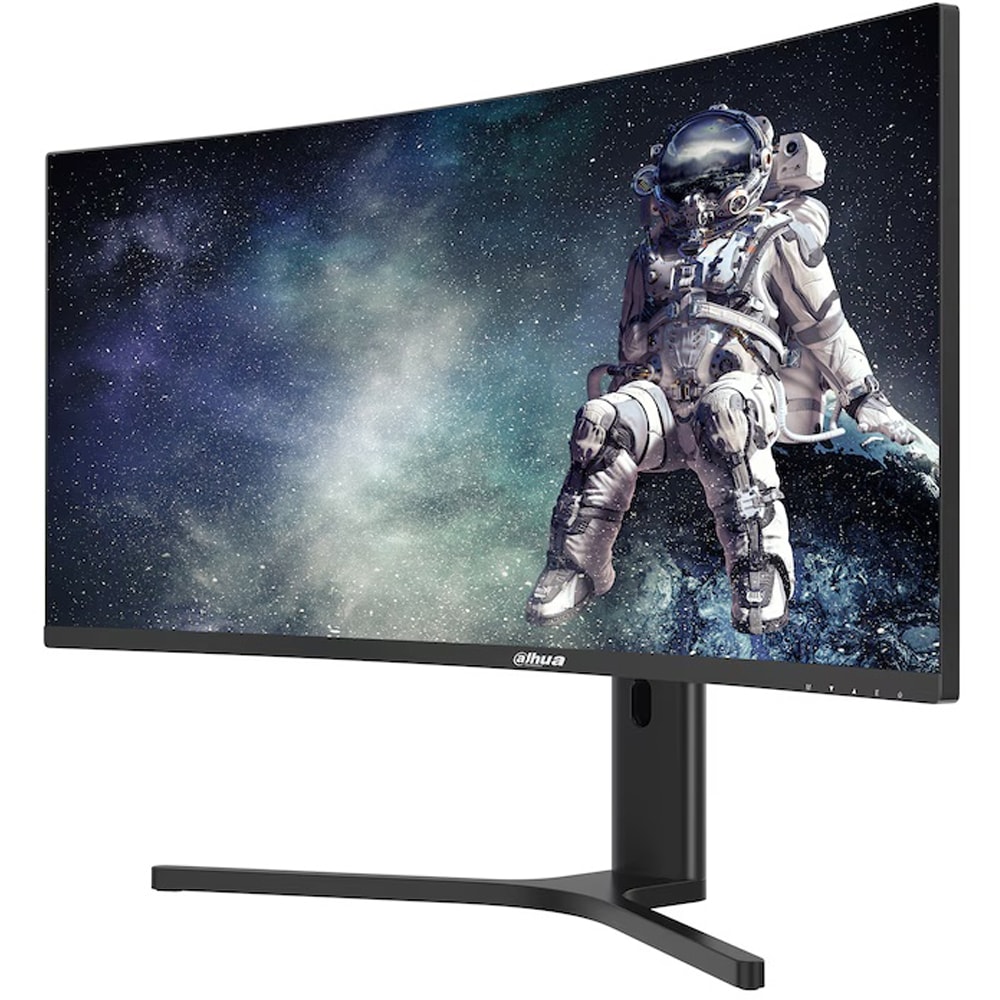 Monitor Gaming curbat LED VA Dahua LM34-E330CA, 34", WQHD, 200Hz, Adaptive Sync, HDR10, negru