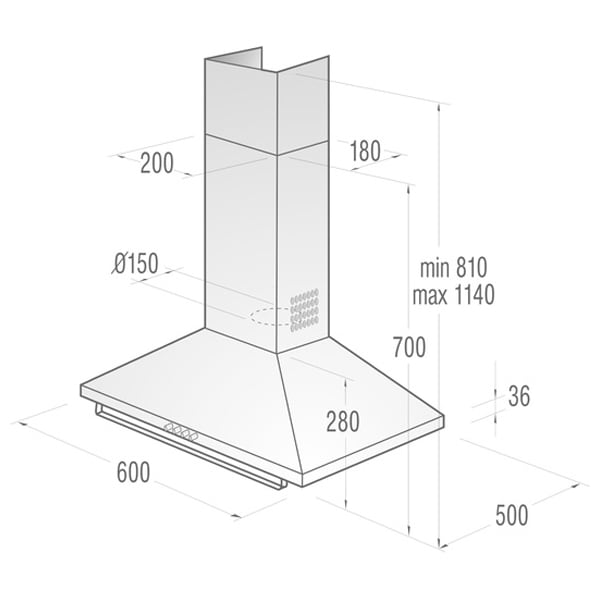 Hota decorativa GORENJE Classico Collection DK63CLI, 1 motor, 770 m3/h, L 60 cm, bej