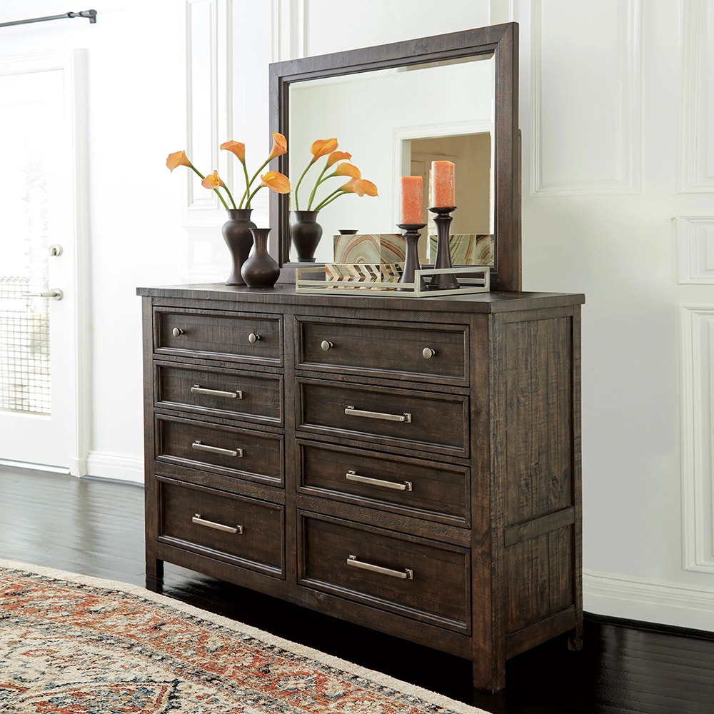 Oglinda decorativa Nixon, 112 x 76 cm, maro inchis