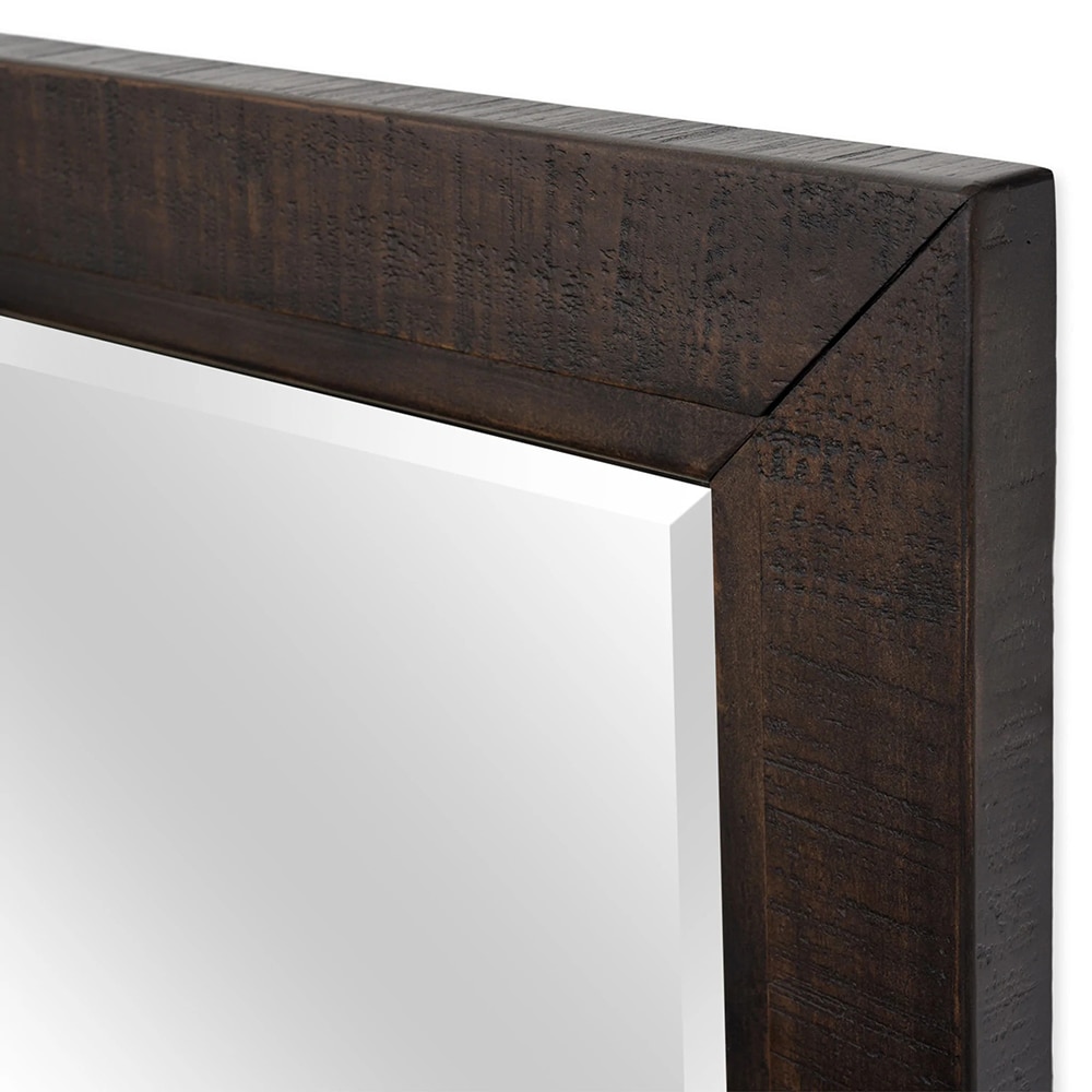 Oglinda decorativa Nixon, 112 x 76 cm, maro inchis