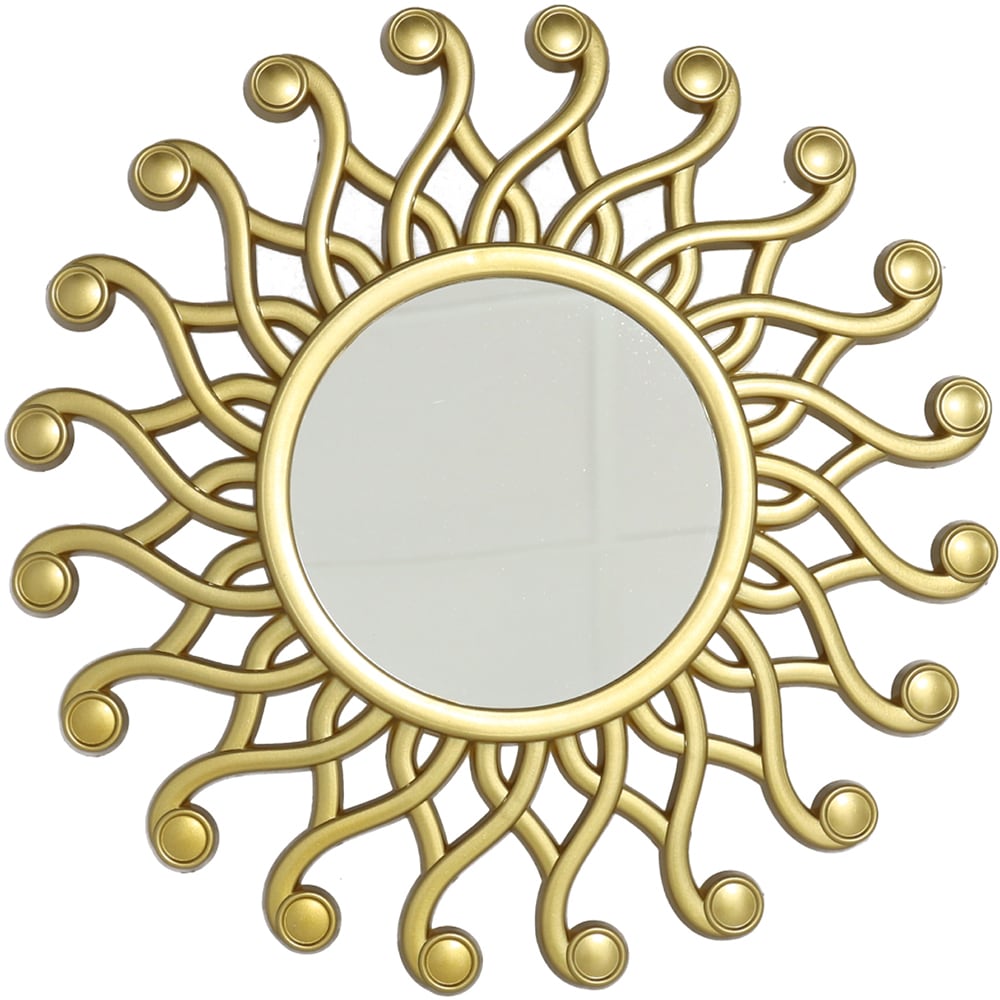 Set 3 oglinzi decorative DECOR Chen, D 11 cm, auriu