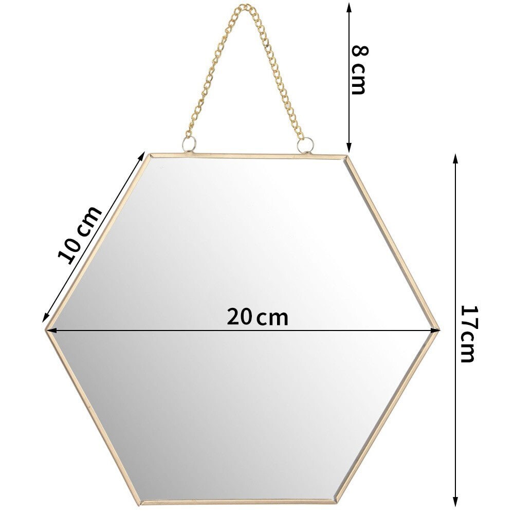 Oglinda decorativa KI, D 20 cm, auriu
