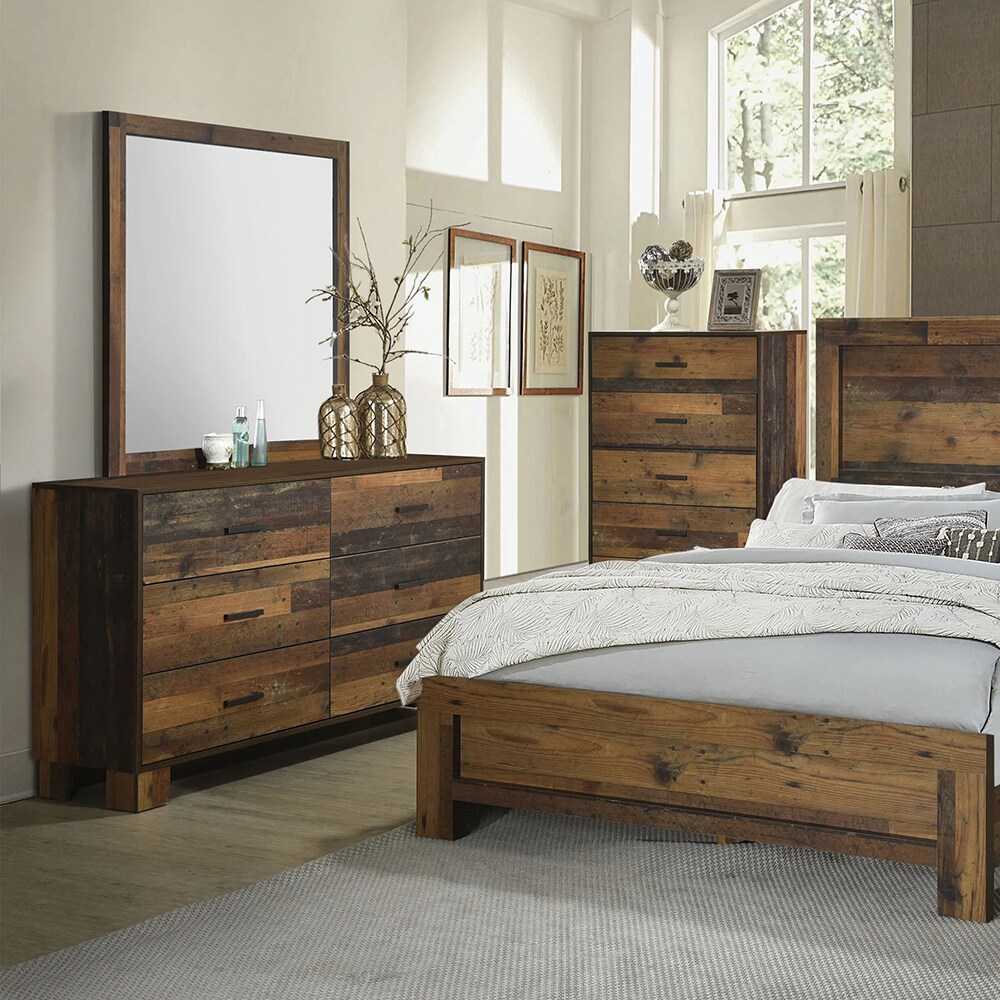 Oglinda decorativa Denzzel, 101 x 101 cm, stejar