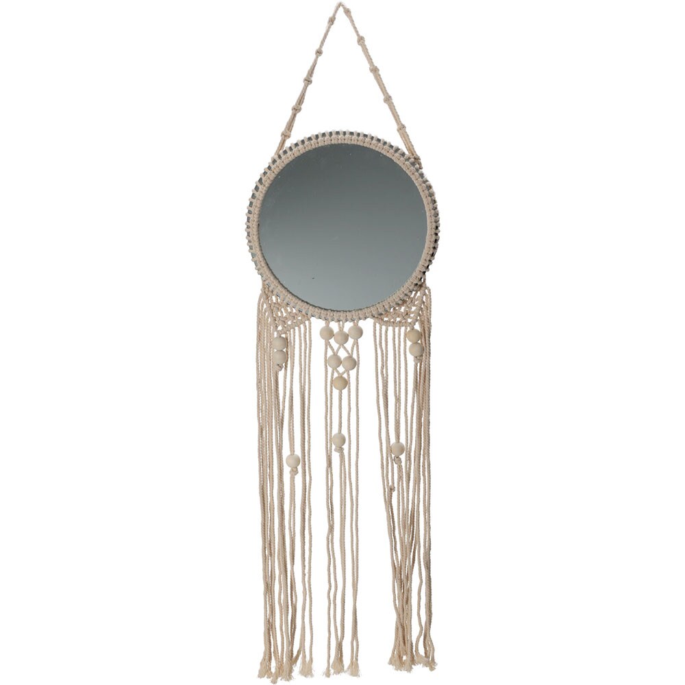 Oglinda decorativa KI HZ1953690, D 30 cm, bej