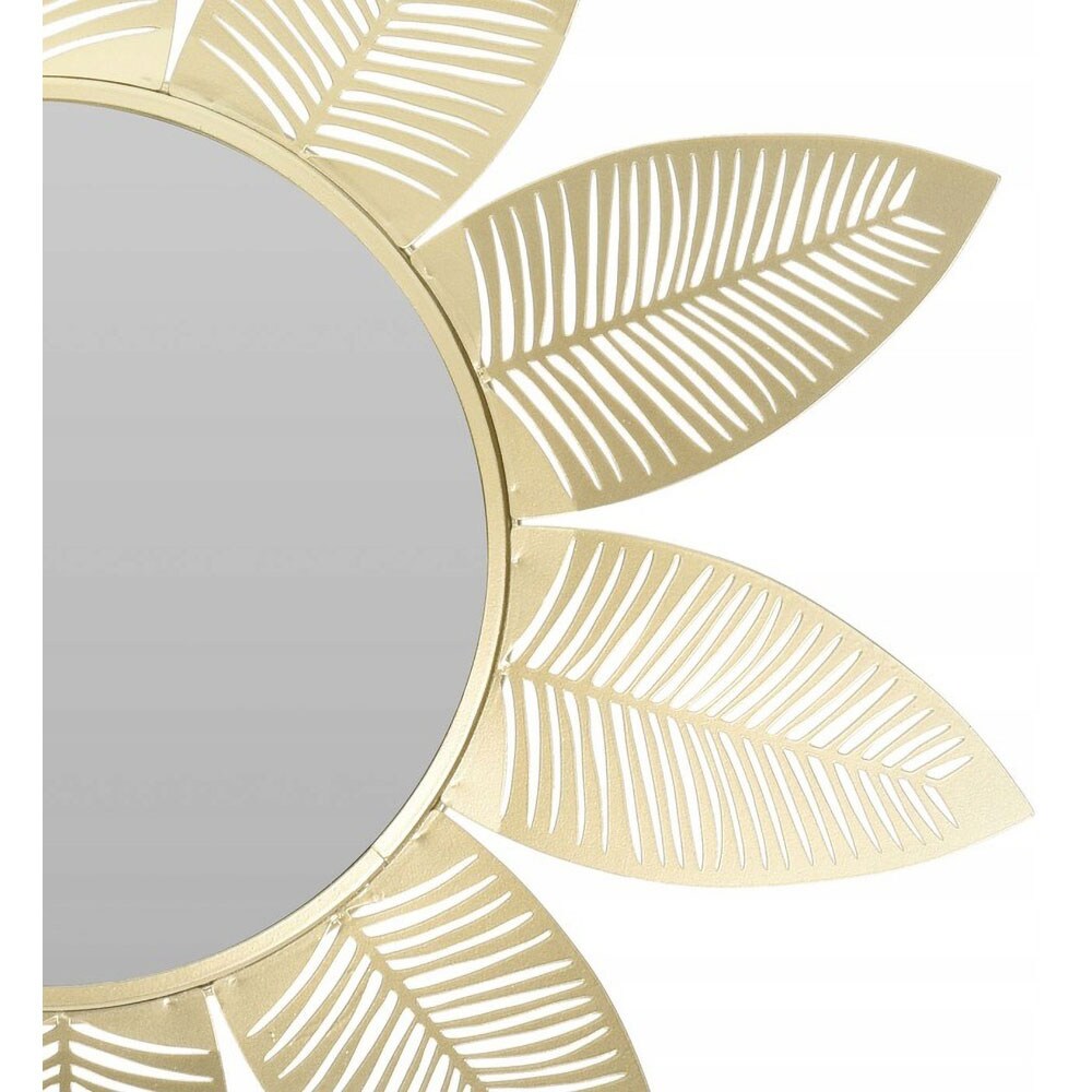 Oglinda decorativa KI Sunflower, D 55 cm, auriu