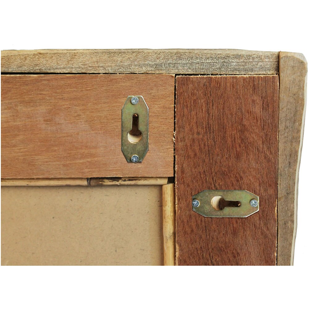 Oglinda decorativa H&S COLLECTION Teak, 72 x 51 cm, maro