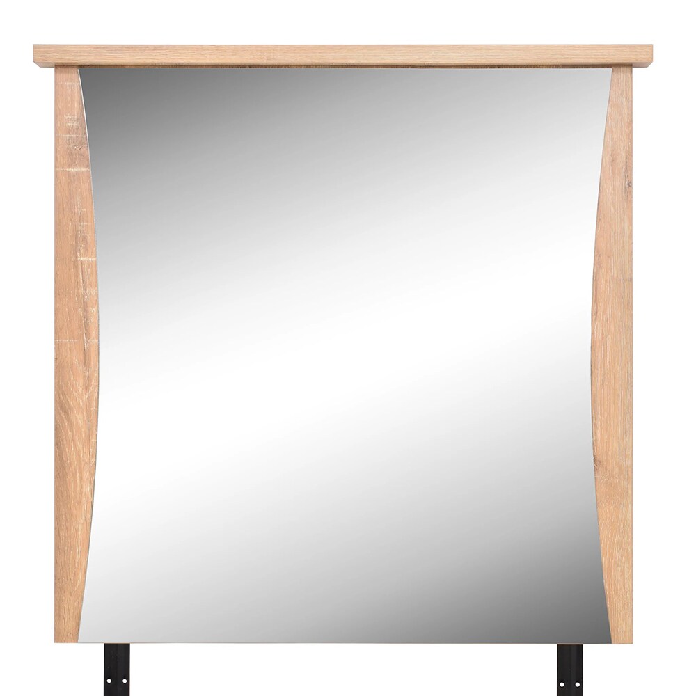 Oglinda decorativa Carly, 85 x 82 cm, bej