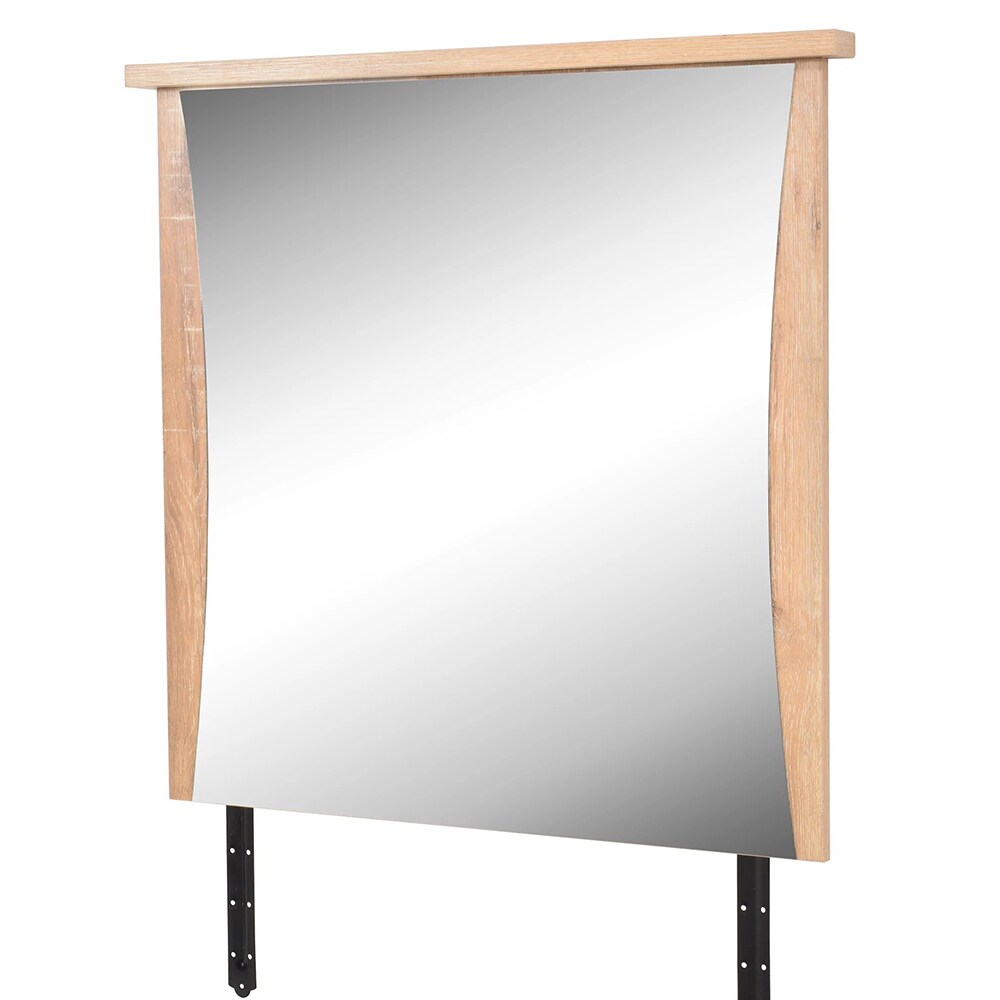 Oglinda decorativa Carly, 85 x 82 cm, bej
